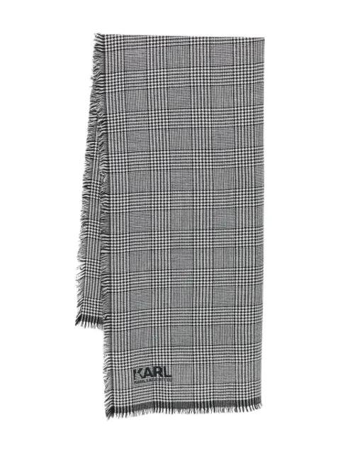 houndstooth-check wool scarf by KARL LAGERFELD