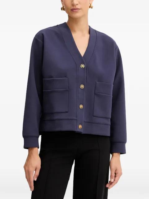 jersey cropped jacket by KARL LAGERFELD