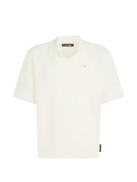 knitted boxy T-shirt by KARL LAGERFELD