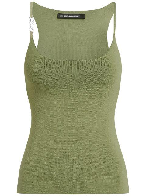 knitted tank top by KARL LAGERFELD
