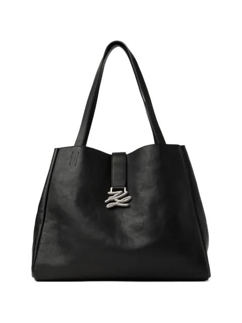 large K/Autograph leather tote bag by KARL LAGERFELD