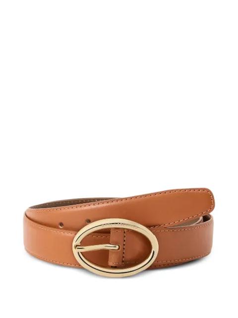leather buckle belt by KARL LAGERFELD