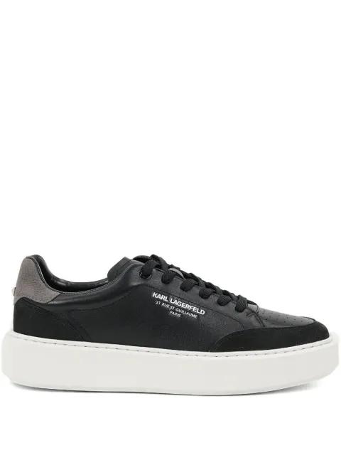 leather platform sneakers by KARL LAGERFELD
