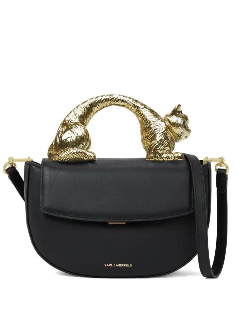 leather tote bag by KARL LAGERFELD