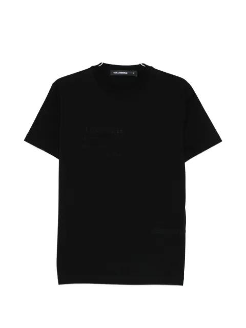 letter-embossed T-shirt by KARL LAGERFELD