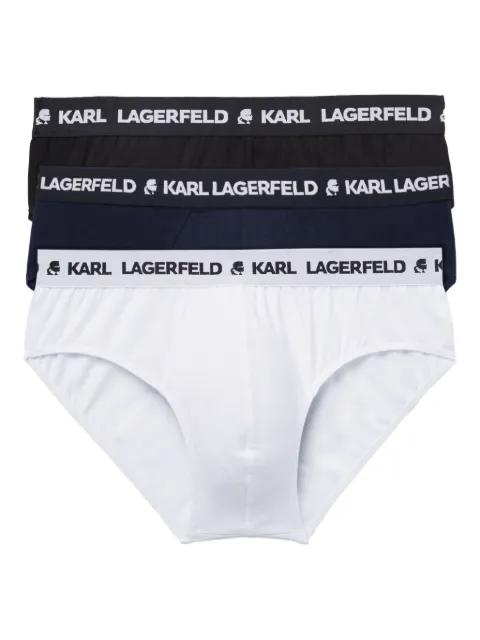 logo briefs (pack of three) by KARL LAGERFELD