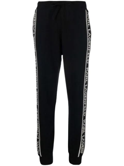 logo cashmere trousers by KARL LAGERFELD