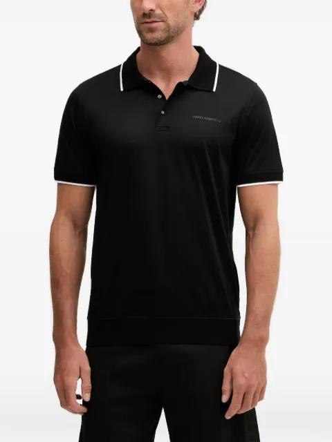 logo-detail tipped polo shirt by KARL LAGERFELD