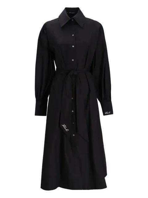 logo-embellished midi dress by KARL LAGERFELD
