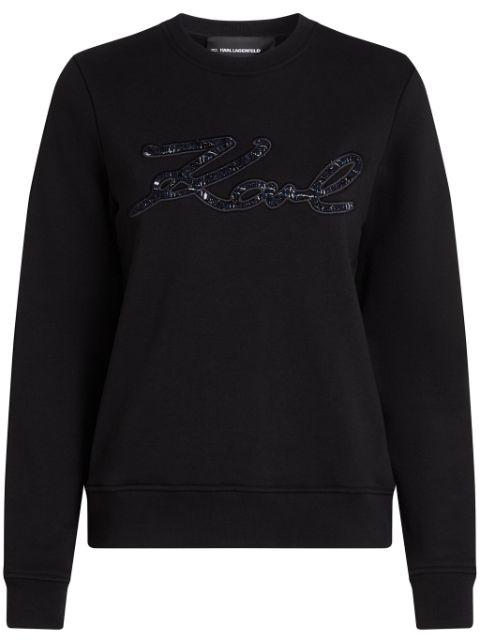 logo-embellished sweatshirt by KARL LAGERFELD