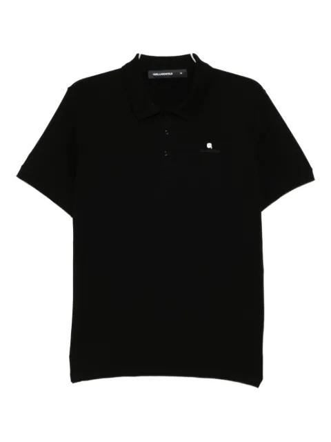 logo-embossed polo shirt by KARL LAGERFELD