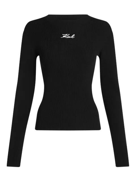 logo-embroidered T-shirt by KARL LAGERFELD