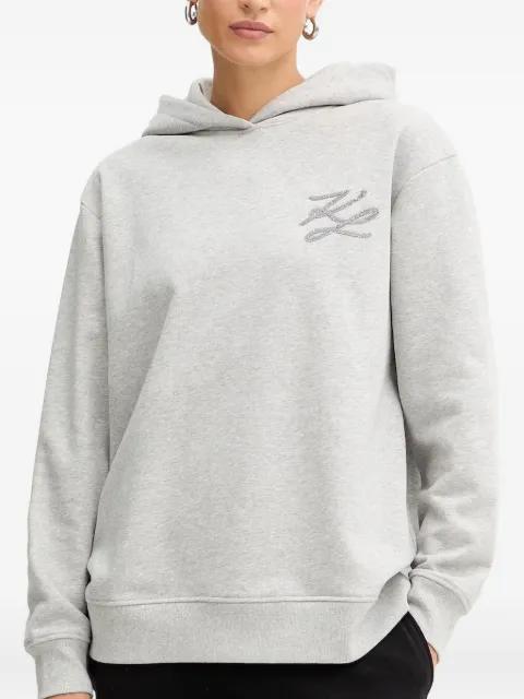 logo-embroidered hoodie by KARL LAGERFELD