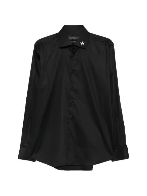 logo-embroidered long-sleeve shirt by KARL LAGERFELD