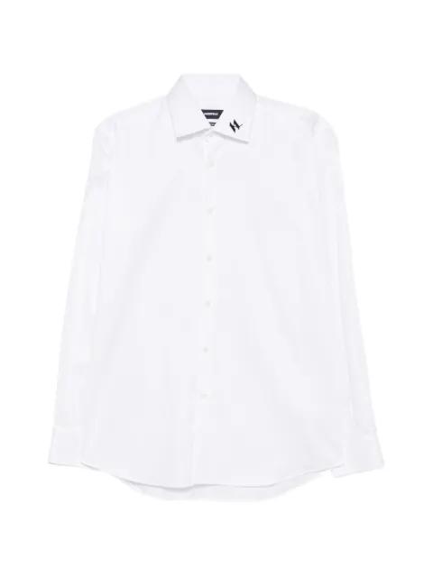 logo-embroidered long-sleeve shirt by KARL LAGERFELD