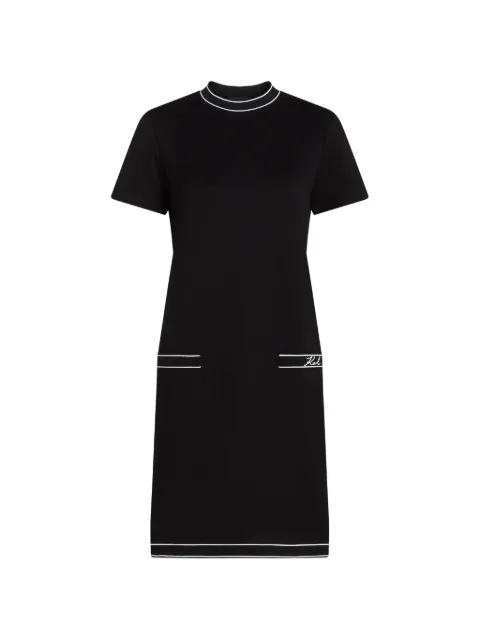 logo-embroidered mini dress by KARL LAGERFELD