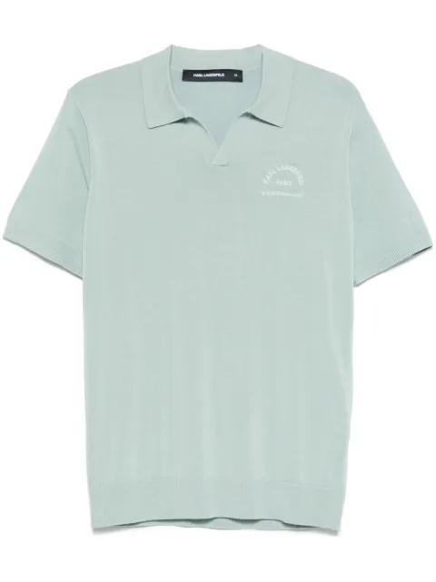 logo-embroidered polo shirt by KARL LAGERFELD
