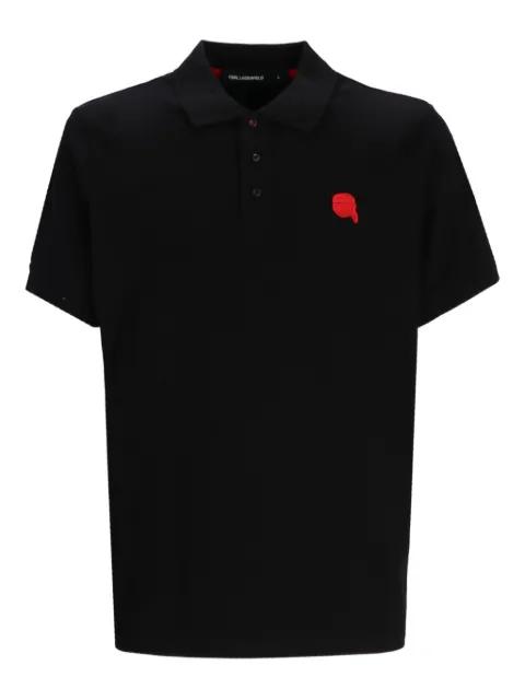 logo-embroidered polo shirt by KARL LAGERFELD