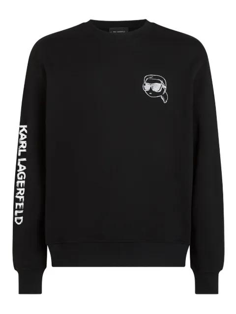 logo-embroidered relaxed sweatshirt by KARL LAGERFELD