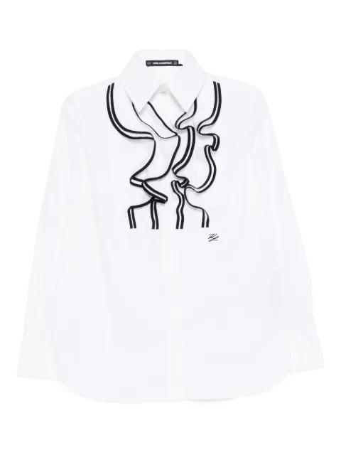 logo-embroidered shirt by KARL LAGERFELD