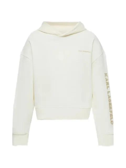 logo-embroidery hoodie by KARL LAGERFELD