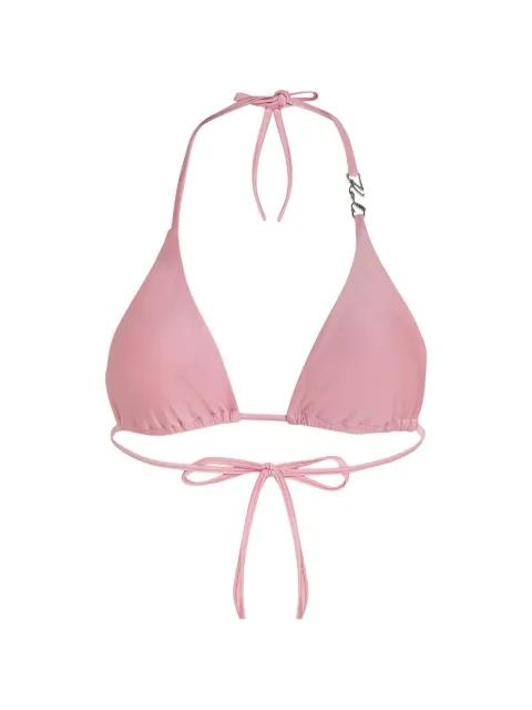 logo-hardware triangle bikini by KARL LAGERFELD