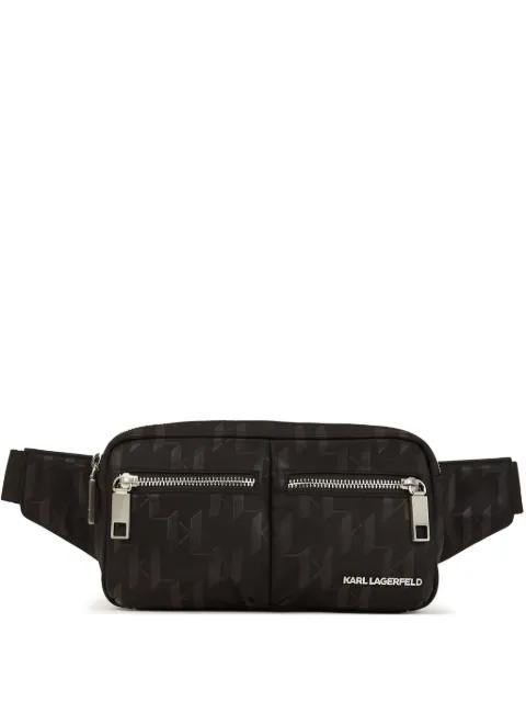 logo-jacquard belt bag by KARL LAGERFELD