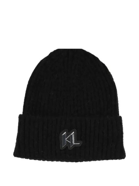 logo-patch beanie by KARL LAGERFELD