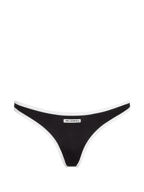 logo-patch contrast-trim thong by KARL LAGERFELD