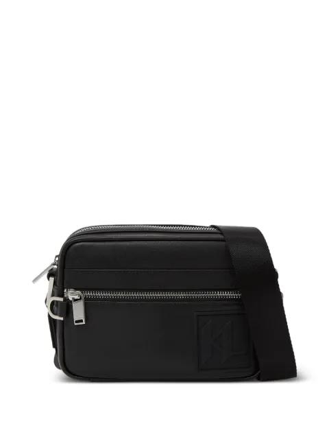 logo-patch messenger bag by KARL LAGERFELD