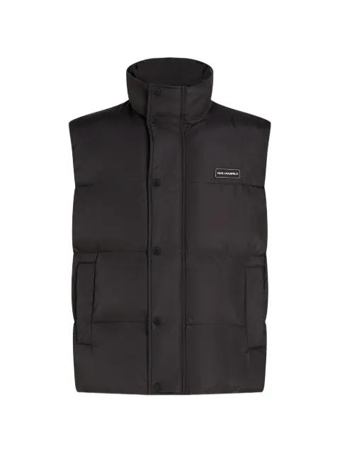logo-patch padded gilet by KARL LAGERFELD