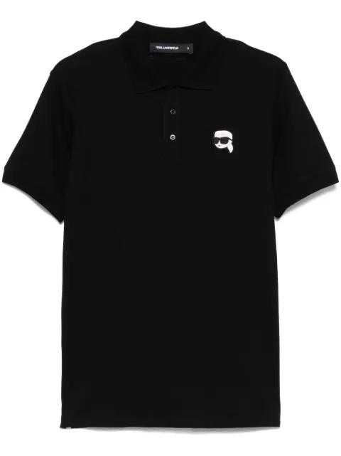 logo-patch polo shirt by KARL LAGERFELD