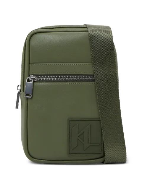 logo-patch shoulder bag by KARL LAGERFELD