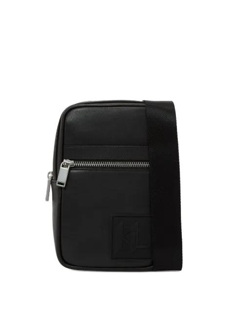 logo-patch shoulder bag by KARL LAGERFELD