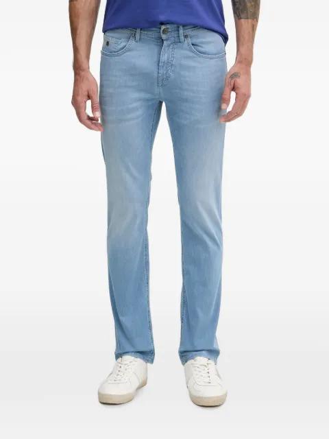 logo-patch straight-leg jeans by KARL LAGERFELD