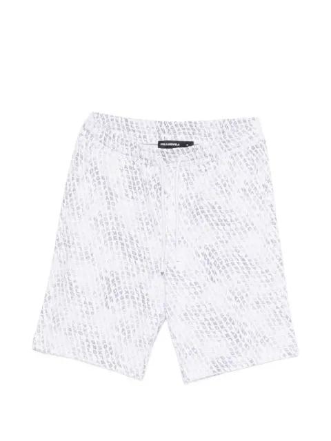 logo-pattern drawstring shorts by KARL LAGERFELD