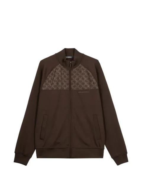 logo-pattern zip-up jacket by KARL LAGERFELD