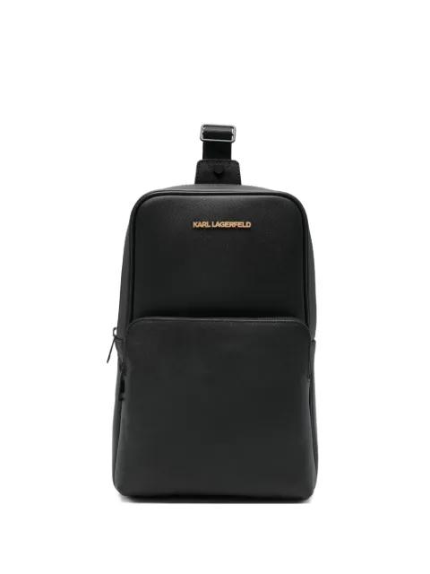 logo-plaque backpack by KARL LAGERFELD