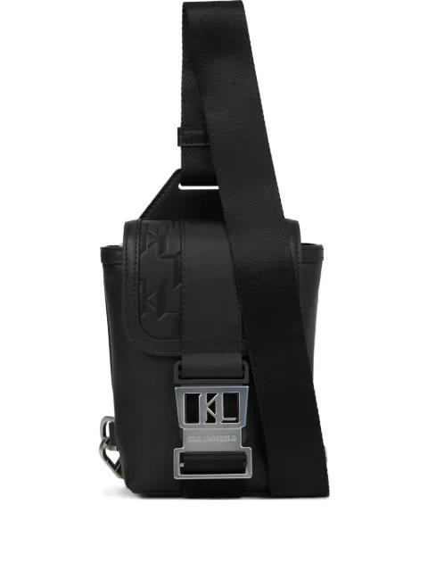 logo-plaque messenger bag by KARL LAGERFELD