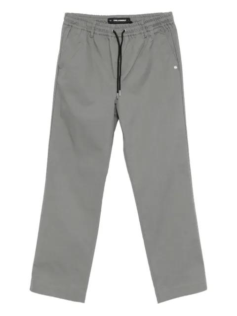 logo-plaqued straight-leg trousers by KARL LAGERFELD