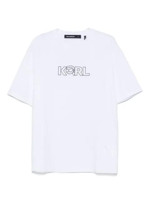 logo-print T-shirt by KARL LAGERFELD