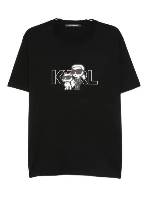 logo-print T-shirt by KARL LAGERFELD