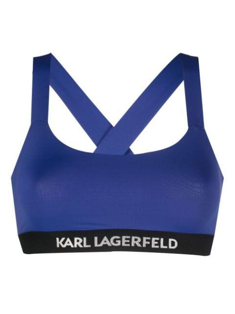 logo-print bandeau top by KARL LAGERFELD