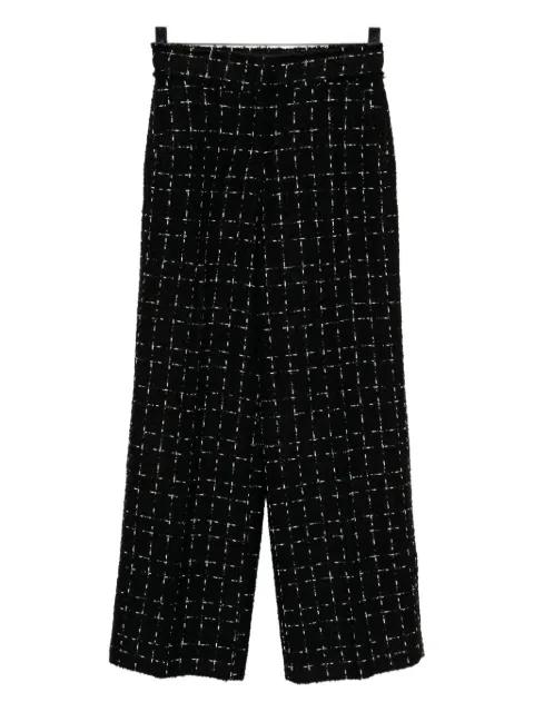 logo-print boucle trousers by KARL LAGERFELD