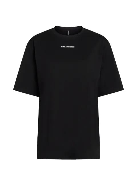 logo-print cotton T-shirt by KARL LAGERFELD