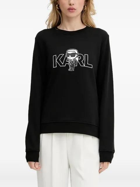 logo-print cotton sweatshirt by KARL LAGERFELD