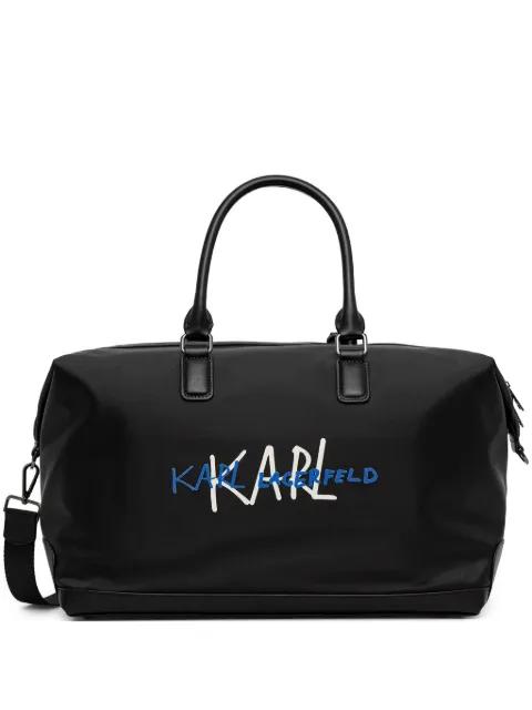 logo-print holdall bag by KARL LAGERFELD