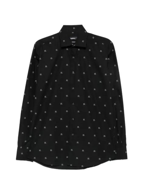 logo-print long-sleeve shirt by KARL LAGERFELD