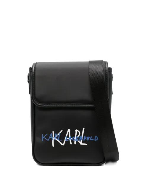 logo-print messenger bag by KARL LAGERFELD