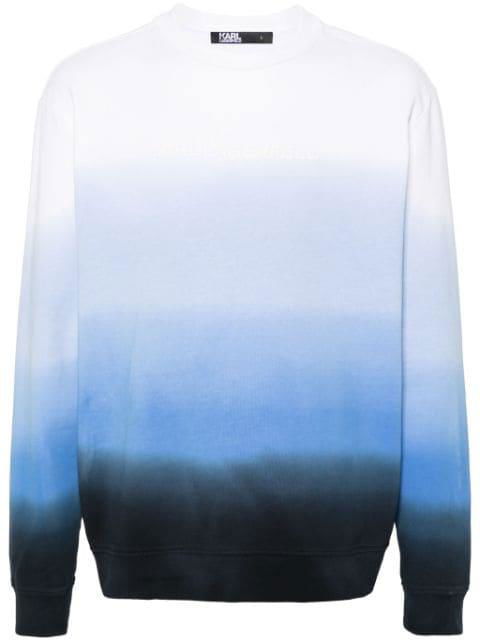 logo-print ombré-effect sweatshirt by KARL LAGERFELD